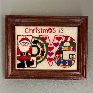 Christmas Love Embroidered Wall Art